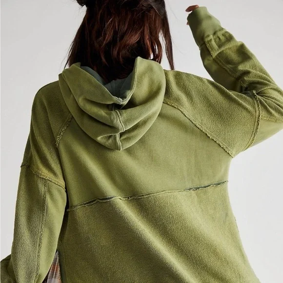 Free People Zoe Hoodie Hunter Green Size XS NWT - Picture 2 of 16